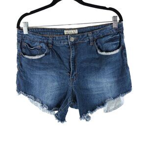 American Bazi Womens Distressed Denim Shorts Cut Off Stretch 2X